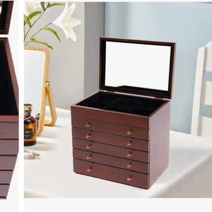 Wood jewelry drawer box